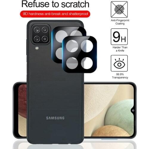 2PCS 3D Curved Rear Camera Protective Cover for Samsung Galaxy A12 12A SM-A125F 6.5'' Lens Tempered Glass Case for samsung A 12