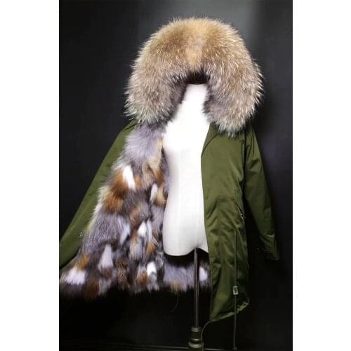 Thick warm fox fur liner 2020 waterproof long parkas winter jacket women parka real natural fur coat raccoon fur collar