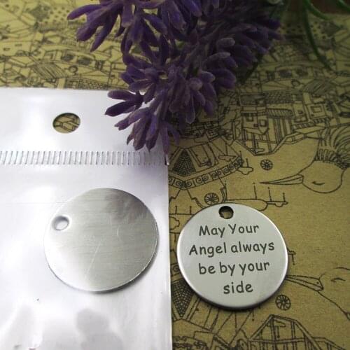 10pcs--"May Your Angel be by your side"stainless steel charms more style for choosing DIY Charms pendants for necklace
