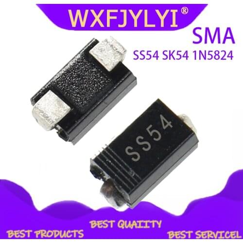 100pcs SS54 SK54 1N5824 5A 40V SMA DO-214AC IN5824 diode