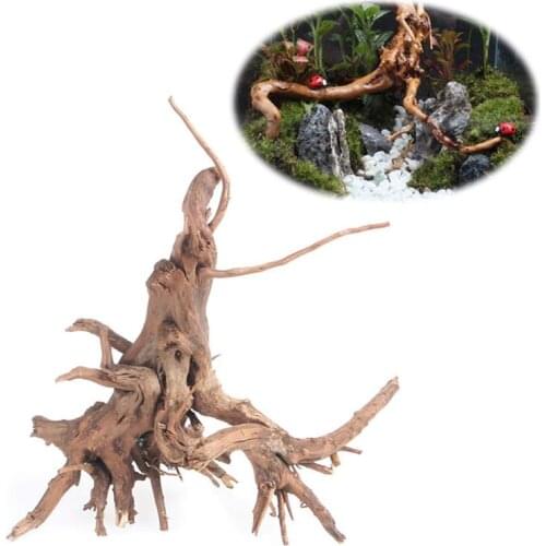 15-30cm Aquarium Decoration Wood Natural Trunk Driftwood Tree Fish Tank Background Plant Stump Cuckoo Root Moss Tree Ornament