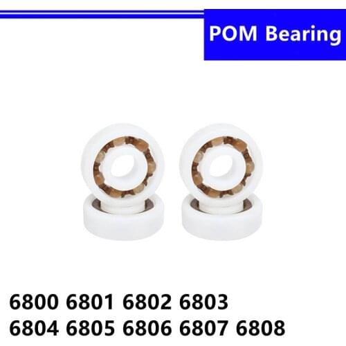 20/50Pcs POM Plastic Glass Ball Bearing Insulation 6800 6801 6802 6803 6804 6805 6806 6807 6808 Nylon Cage No Rust Non-magnetic