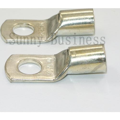 200) 5 GAUGE AWG X 1/4 in TINNED COPPER LUG BATTERY CABLE CONNECTOR TERMINAL SC16-6