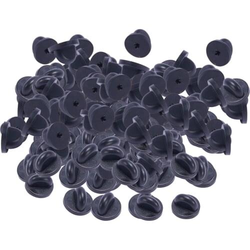 200 Pieces Safety Brooch Lock PVC Rubber Pins Back Button Buckle Clasps for Pin Brooch Base Uniform Badge Jewelry Accessories