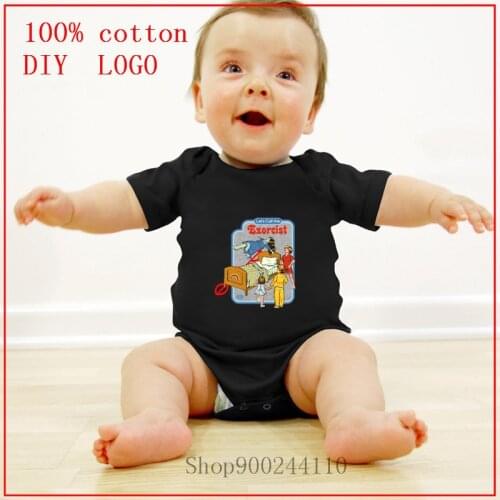 2020 Newborn Bodysuits baby Lets Call the Exorcist horror summons demons Printed Baby Girl Clothes Pure Cotton Baby Boy Clothes