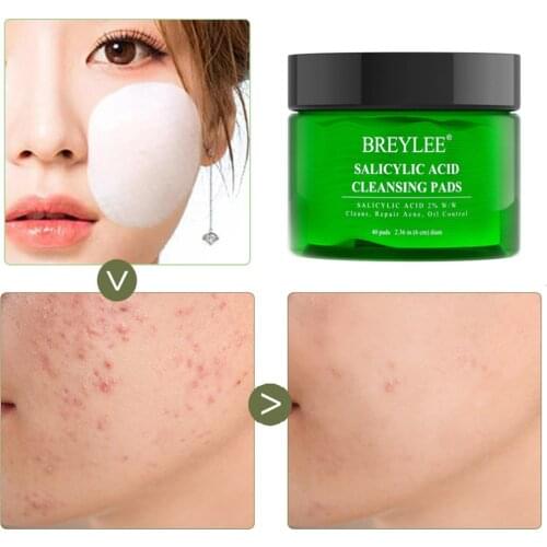 Acne Treatment Facial Patches Salicylic Acid Cleansing Pads Anti-inflammatory Clear Sores Repair Skin Face Care Gauze Mask 40PCS