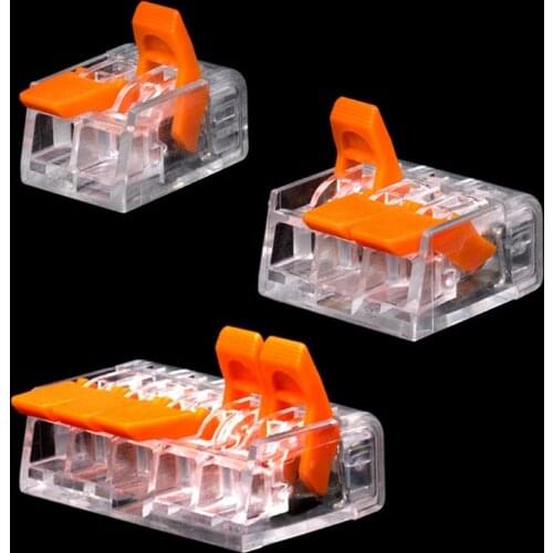 75Pcs Electrical Lever Wire Connectors 2 Port 3 Port 5 Port Electric Cable Clamp Mini Quick Wire Terminal Connector