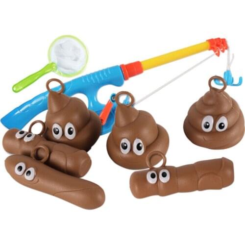 8pcs/set Childrens Fishing Toy With Rod Net Set Kids Outdoor Play Fishing Games Funny Fishing Bath Toys Shit Toys Kids Gift 15