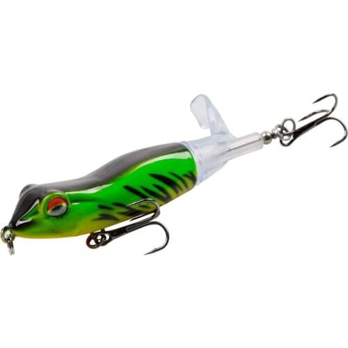 9cm11g Fishing Lures Propeller Tractor Hard Bait Floating Water frog Bait Outdoor Isca Artificial Fishing Gear Lure Baits