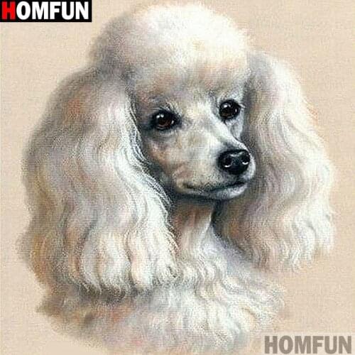 HOMFUN Full Square/Round Drill 5D DIY Diamond Painting "Animal dog" 3D Embroidery Cross Stitch 5D Home Decor A13915