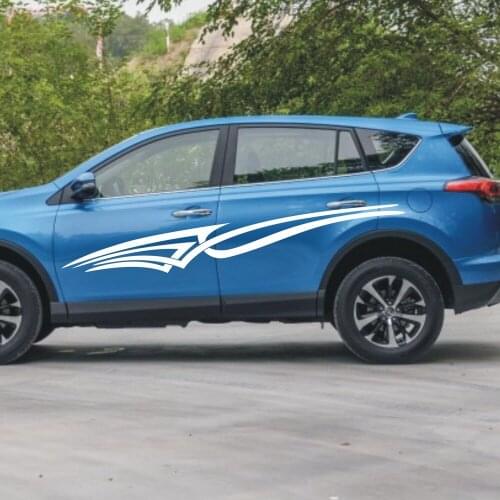 Car Decal Racing Sport Stripe 90'' for RAV4 Highlander Vinyl Side Door sticker ZC1405