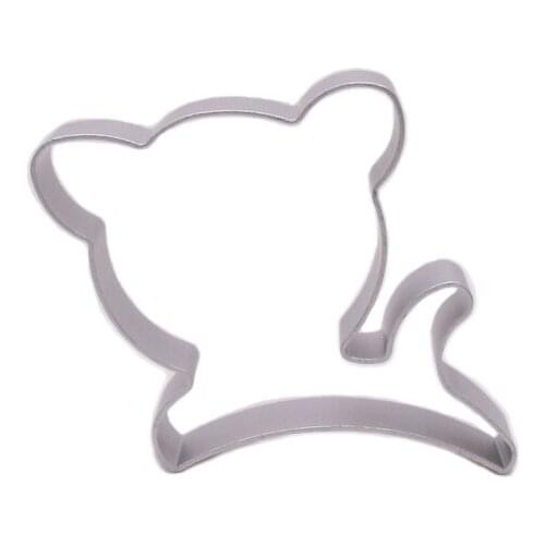 Cute Kitty Stereoscopic Cookie Cutter Aluminum Alloy Biscuit Kitchen Baking Cake Fruit Knife Embossing Printing Tools