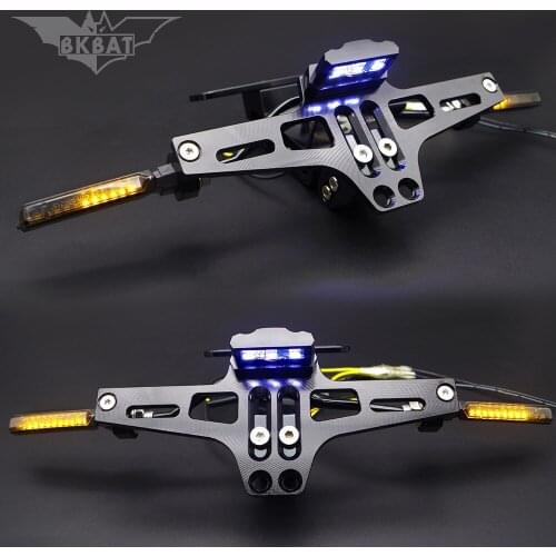 For yamaha r1 2004 suzuki gs 500 bajaj pulsar 200 ns CNC Motorcycle accessories License Registration Plate Holder tidy