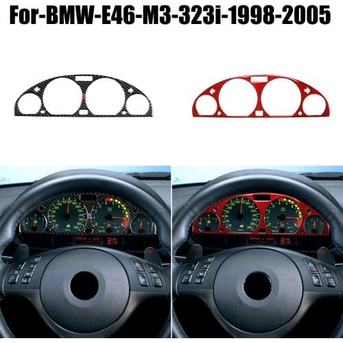 For BMW E46 M3 323i 328i 330i 325i 1999-2004 Carbon Fiber Internal Instrument Panel Decorative Frame Dashboard Cover Stickers