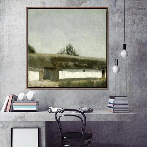 Home Decoration Print Canvas Art Wall Pictures Poster Canvas Printings Square Paintings Danish Vilhelm Hammershoi