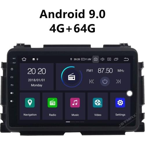 JSTMAX 9'' Android 9.0 4G + 64G ISP Screen Car DVD Radio Stereo Player For Honda Vezel HR-V HRV 2014 2015 2016 2017 Radio