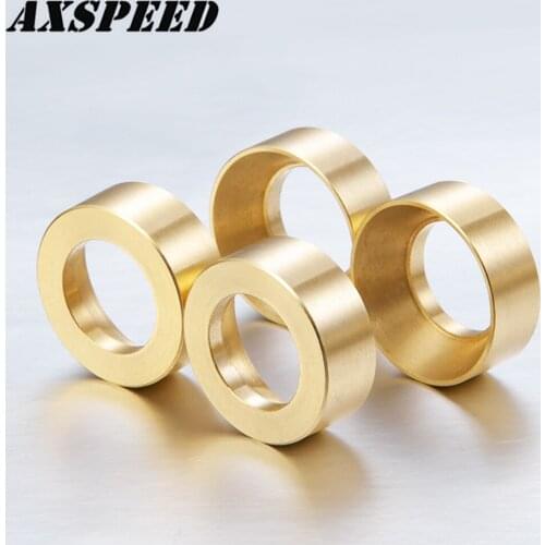 AXSPEED 4PCS Wheels Rims Internal Balance Weight Ring 38g Brass Heavy Counterweight for 1:24 RC Crawler Car Axial SCX24 90081