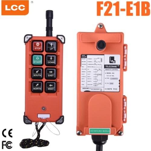 F21-E1B LCC Sailboat Industrial Remote Control 8 Buttons Single Speed for Overhead Crane Electric Hoist