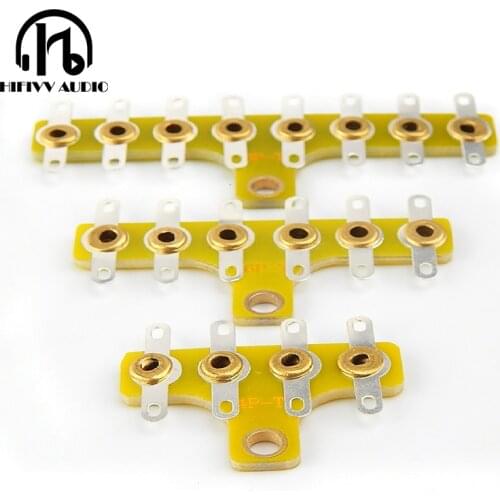 Copper rivet silver plated solder joint PCB shelf 8P 6P 4P position DIY electronic tube power amplifier accessories