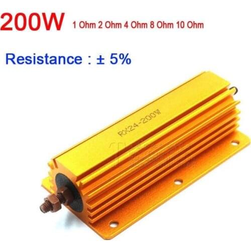 200W Watt Power Metal resistor 1R 2R 4R 8R 10R 1ohm/2ohm/ 4ohm / 8ohm 10 ohm for tube amp Amplifier test dummy Load