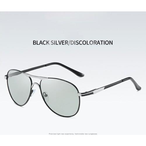 Photochromic Sunglasses Men Polarized Driving Pilot Chameleon Vintage Sun Glasses Women Male Change Color Day Night Vision UV400