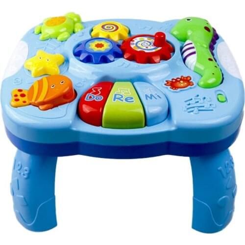 Toys Musical Learning Table Aquatic Creatures Music Activity Center Game Table Toddlers Infant Kids Toys For 1 2 3 Years