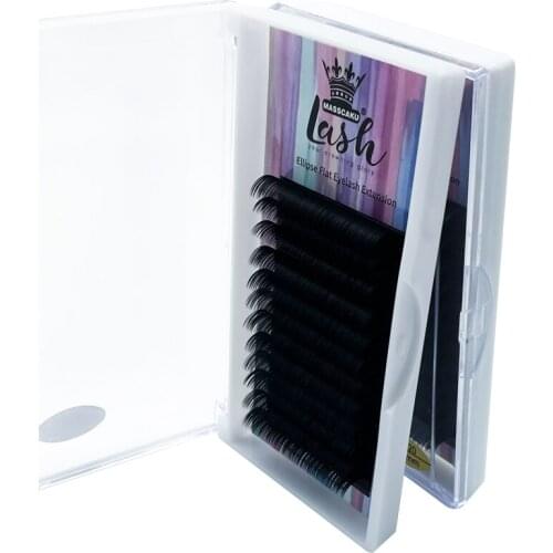MASSCAKU softer false faux mink c/d curl lashes flat matte eyelashes extensions supplier with private label white box
