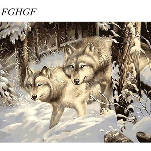 Frameless Wol factory DIY Oil Painting By Numbers Hand Painting Oil On Canvas Wall Decor