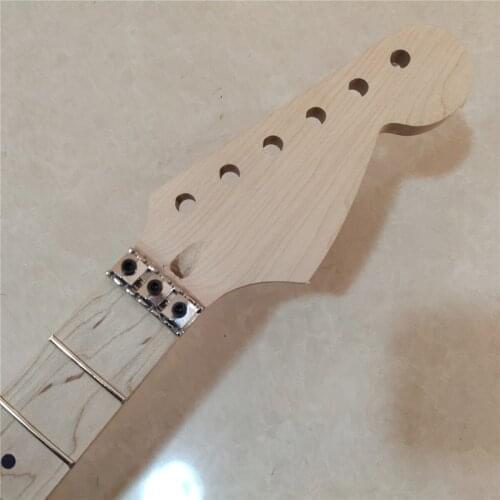 Unfinished 24 inch length Electric guitar neck 22 fers Maple fingerboard replacement