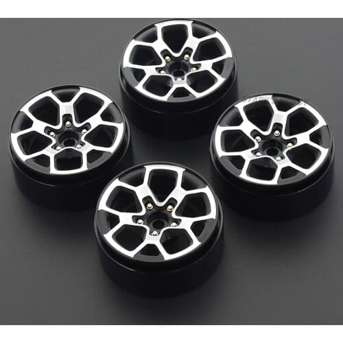 4PCS Metal 2.0 inch Beadlock Wheels 5 Spokes Rim for 1/10 RC Crawler SCX10 90046 AXI03007 Capra Wraith TRX4 RedCat MST