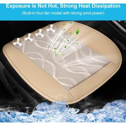 Car Blowing Cool Wind Cushion Summer 3D Ice Silk Cooling Ventilation Seat Heat Dissipation Car Interior Accessories