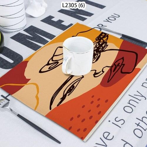 1 Piece Of Face Pattern Graffiti Printed Napkin Cloth Home Decoration Table Mat Cloth Tea Towel Coaster 42*32 Servilletas Tela