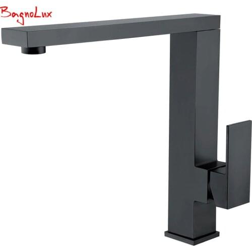 Top Fashion New Arrival High Quality Matt Black Single Handle Faucet 360 Swivel Spout Contemporary Kitchen Sink Mixer Tap