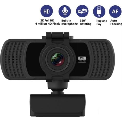 HD 1080P Webcam 2K Wsdcam Computer PC WebCamera with Microphone for Live Broadcast Video Calling Conference Work Camaras Web PC