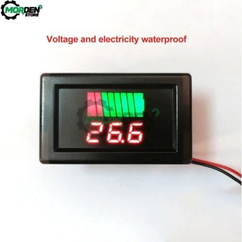 Waterproof Detector Monitor Voltmeter Car Lead Acid Battery Charge Level Indicator Lithium Batterys Capacity Tester