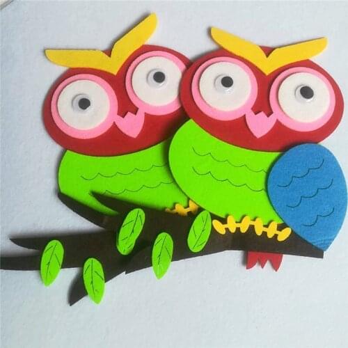 Felt Crafts Kit Owl Children Room Study Tools Early Learning Supplies Kindergarten Teaching Toys Children Puzzle Gift Decoration