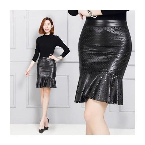 Top brand Hip Women Wrap Leather Skirt K140 high quality