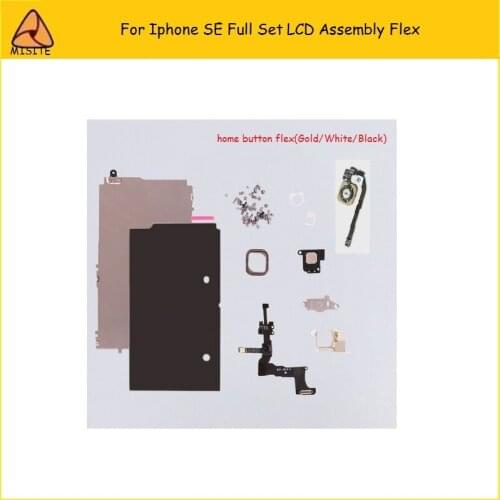 10PC/LOT New LCD Assembly Full Set Small Parts Flex For Iphone SE 5SE LCD Complete Small Parts Flex+Front Camera+earspeaker Flex