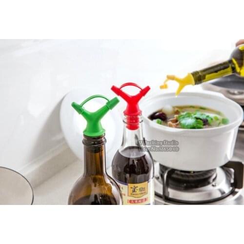 100pcs/lot Bottle Mouth Caps,Double Deflector Liquid Nozzle Soy Oil Bottle Mouth StopperWine Stopper Sauce Pour Spout