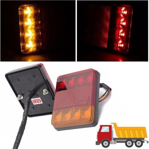 2x 12V Car Truck LED Rear Tail Light Warning Lights Waterproof Rear Lamp Tailight for Trailer Caravans UTE Caravans Campers Boat