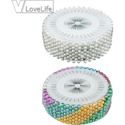 480pcs/Set White Multicolor Round Head Dressmaking Pearl Decorating Sewing Pin Craft For Home Garden DIY Crafts Tool Accessories