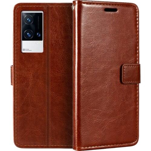 Case For Vivo iQOO 8 Pro Wallet Premium PU Leather Magnetic Flip Case Cover With Card Holder And Kickstand For Vivo iQOO 8 Pro