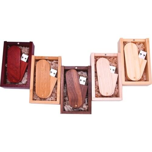 Custom logo wooden Wood + Box USB Flash Drive 2.0 pen drive 4GB 8GB 16G 32GB 64GB Memory Stick storage flash disk wedding gifts