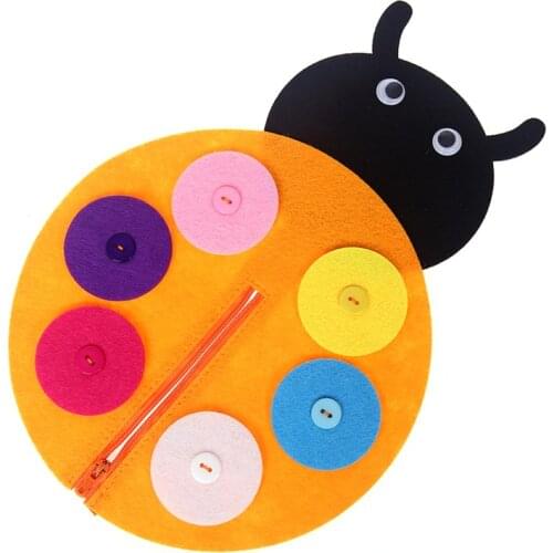 Kids Baby Montessori Materials Toy Puzzle Color Cognition Board Elephant Ladybug Puzzle Play Match Game Baby Toys 0-12Months