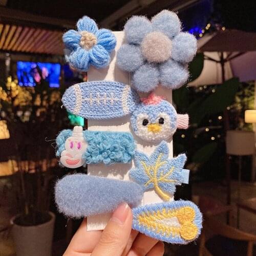 Bambino 2021 Korean Childrens Hair Clips Cute Hair Bands Sweet Girl Summer Plush Bunny Hairpins Headband Girls Accessories