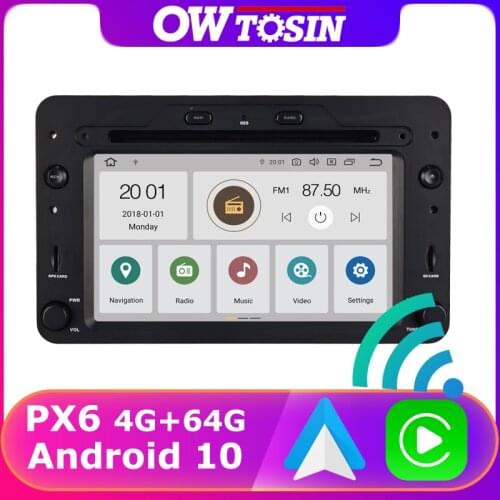 For Alfa Romeo 159 939 Spider Brera PX6 4G+64G Auto Stereo GPS Radio Android 10 Wireless Carplay HDMI WiFi TDA7850 Bluetooth 5.0