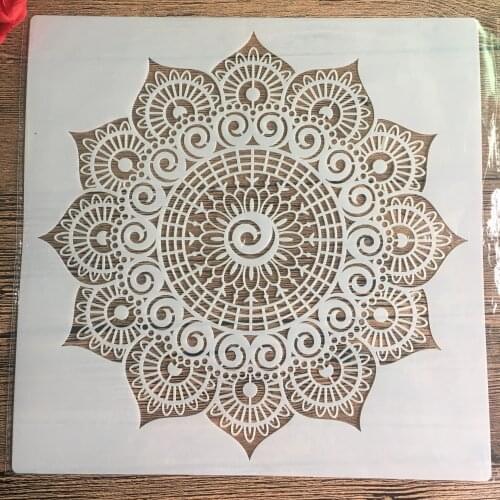 New 30 *30cm size diy craft mandala mold for painting stencils stamped photo album embossed paper card on wood, fabric,wall