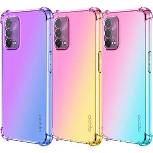 Hybrid Color Anti-knock Soft TPU Case for OPPO Realme V11 C20 C21 7i A94 A93 A73 A53 A55 5G A72 4G Reno 5 Pro Back Cover