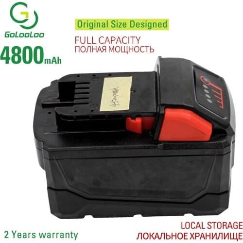 Golooloo 18v 4800mAh Li-ion Tool Battery for Milwaukee M18 2646-22CT/21CT/20 2643-21CT 2641-21CT/202642-21CT 2729-22/20/21