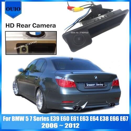 HD rear view camera For BMW 5 7 Series E39 E60 E61 E63 E64 E38 E66 E67 2006 ~ 2012 Backup Parking Reversing Camera